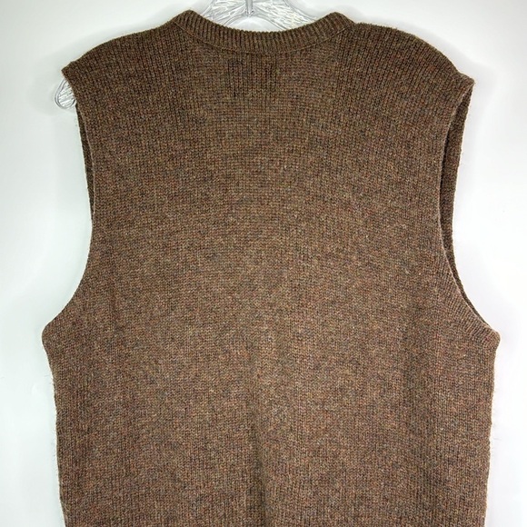Vintage Jantzen Brown Wool Vneck Sweater Vest Size Large - Picture 5 of 8